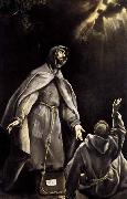 GRECO, El St Francis's Vision of the Flaming Torch France oil painting artist